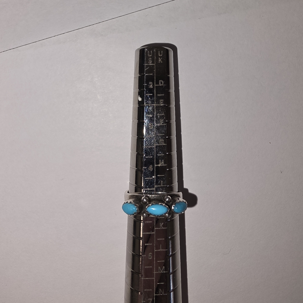 Native Silver Ring with Turquoise Accents